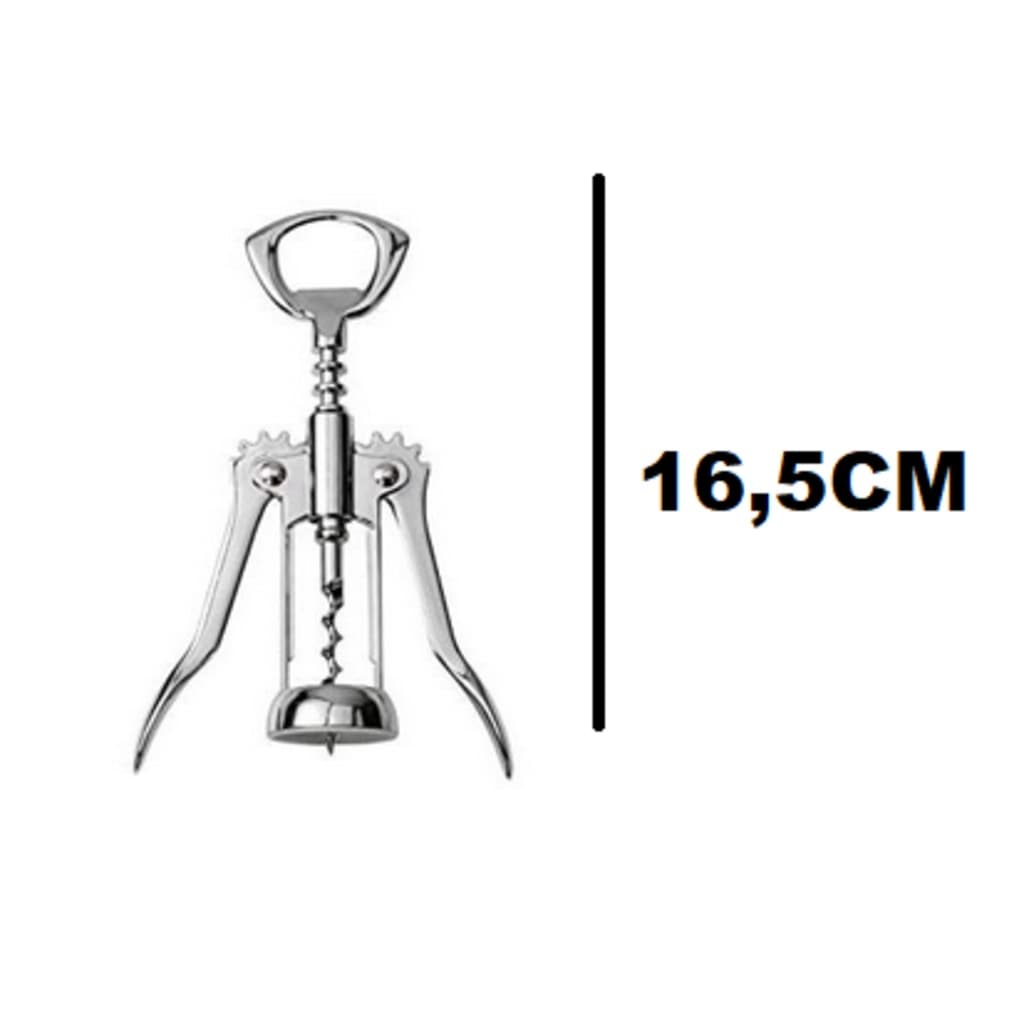 Saca Rolhas Rolha E Abridor Abridores De Garrafas Garrafa 16,5 Cm Mendonza Forte de metal Multiuso