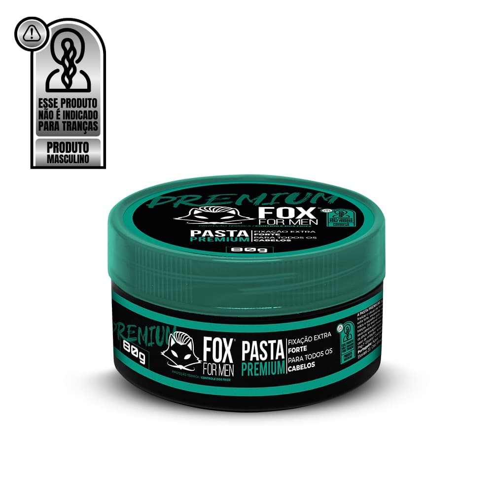 🔥 PASTA MODELADORA PREMIUM 80G EFEITO BRILHO - FOX FOR MEN | Fixação Extra Forte! 🔥