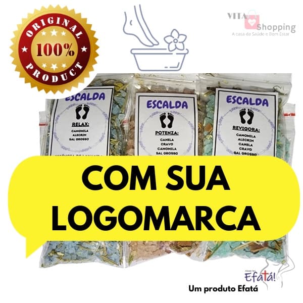 Escalda Pés com sua logomarca - kit 30 unids