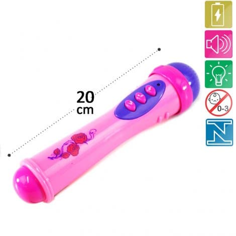 Microfone Infantil Musical Pop Star Rosa