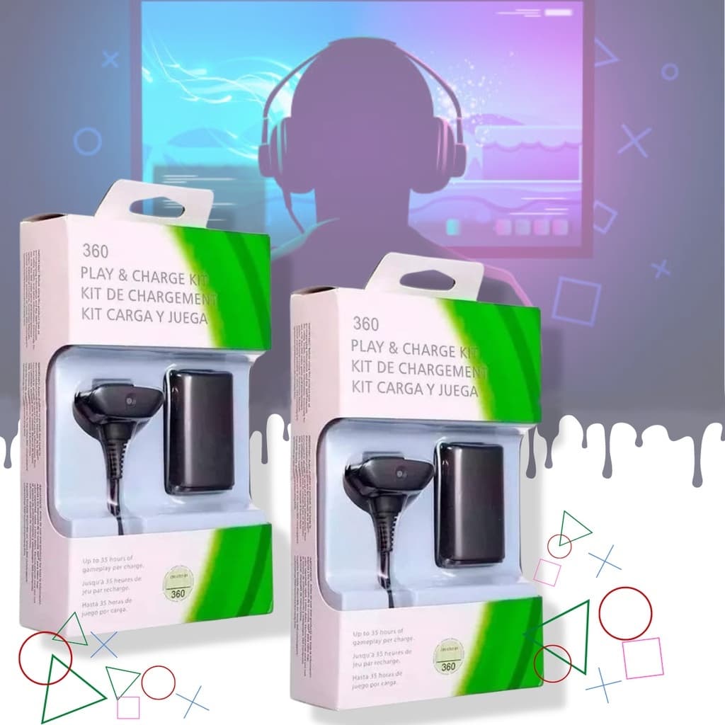 Bateria +Carregador Controle Xbox 360 Manete SusStore