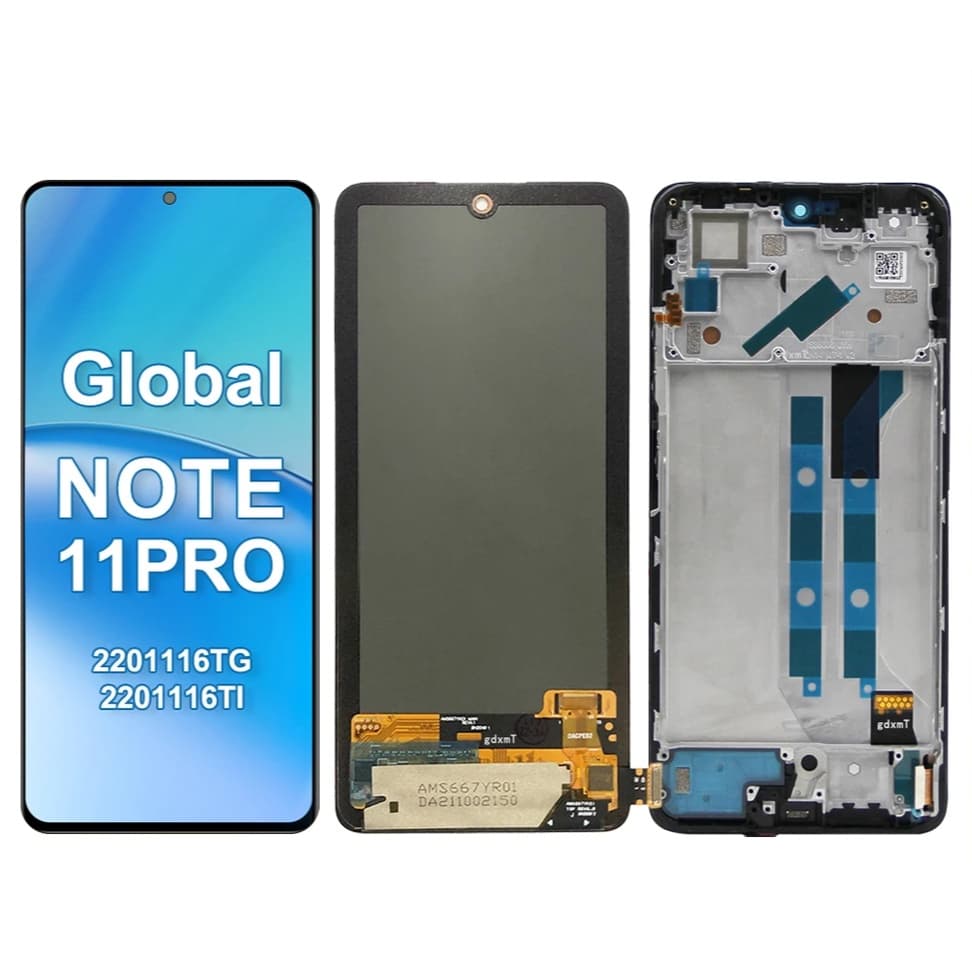 Super Amoled Para Redmi Note 11 Pro 4G&Note 11 Pro 5G&Note 10 Pro&Note 11E Pro&Poco X4 Pro 5G&Note 10 Promax 6.7" Oled Frontal Tela Display