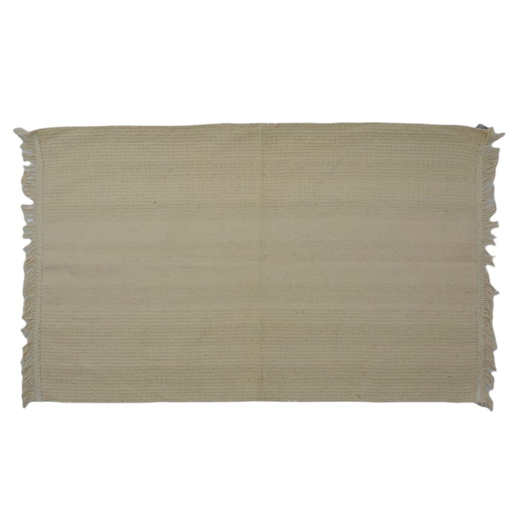 Tapete 100% Algodão Cru Liso 1un 41x65cm