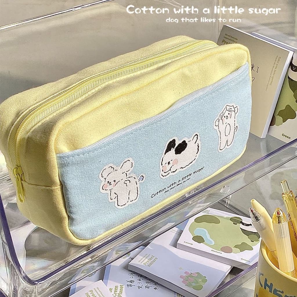 Estojo de Lápis Sanrio Estojo INS Nicho de Lápis Papelaria de Boa Vista Japonês Impressão à Mão Grande Capacidade Maquia