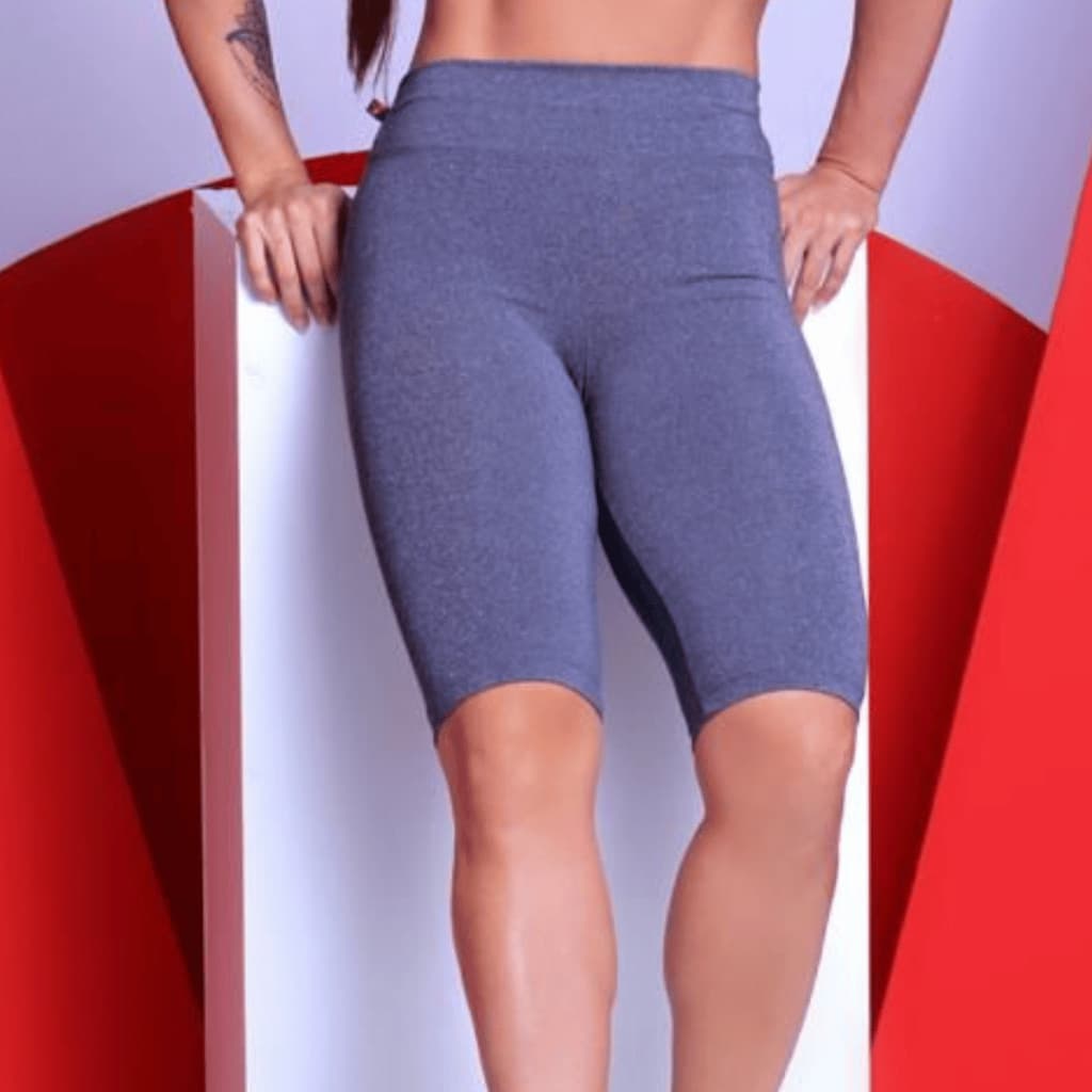 Bermuda Ciclista Feminina Shorts Liso Plus Size