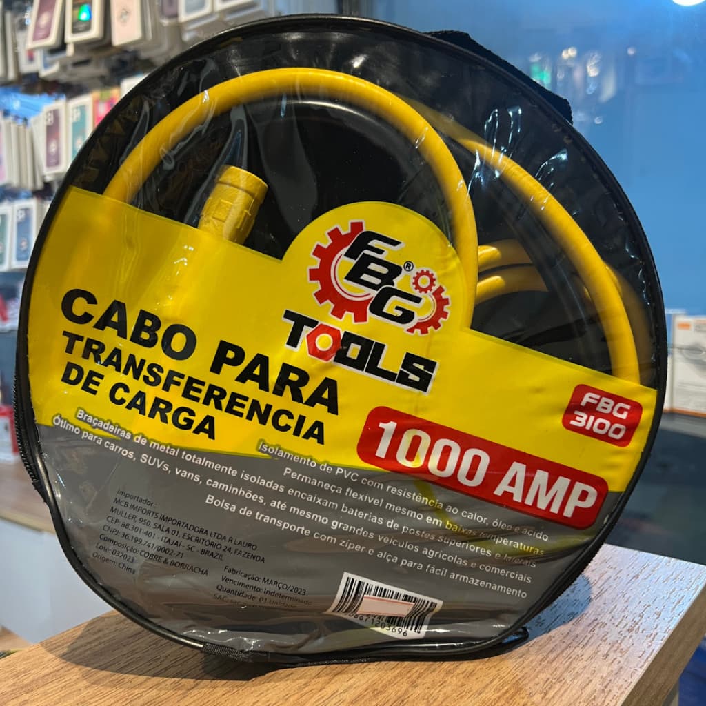 Cabo Para Transferência De Carga De Bateria Cabo De Chupeta 1000AM FBG-3100