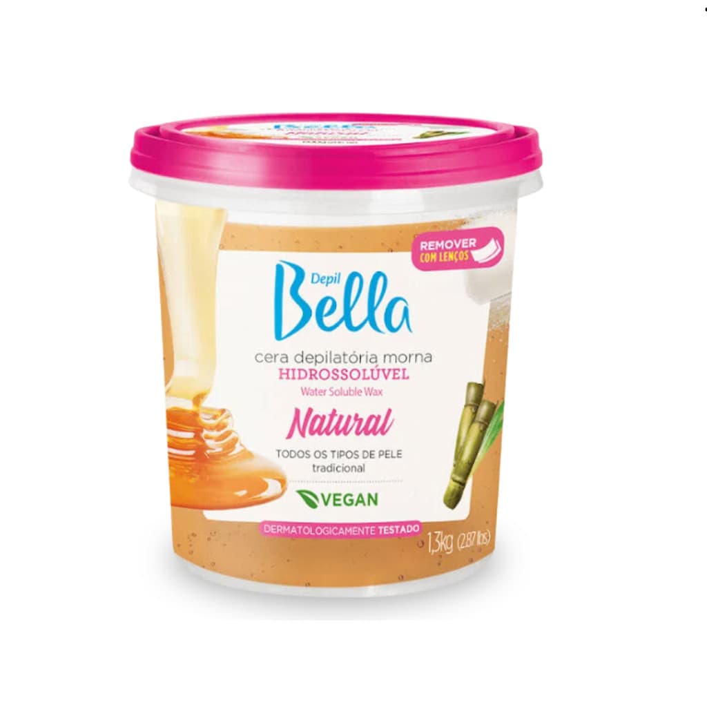 Cera Depil Bella Hidrossolúvel Natural 1,3kg