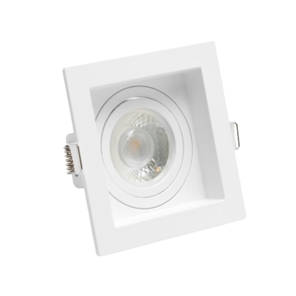 Embutido Quadrado Recuado Dicroica MR16 Branco Save Energy Bivolt