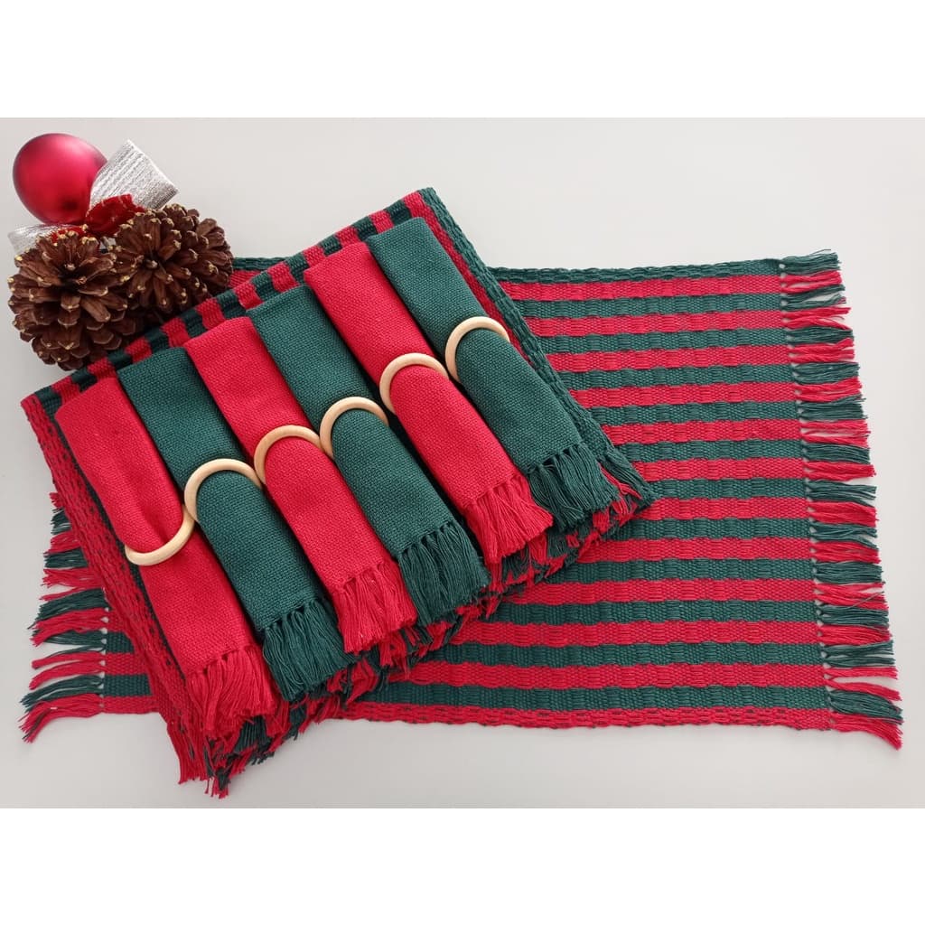 Kit Jogo americano de NATAL, artesanato. Decoração de mesa.
