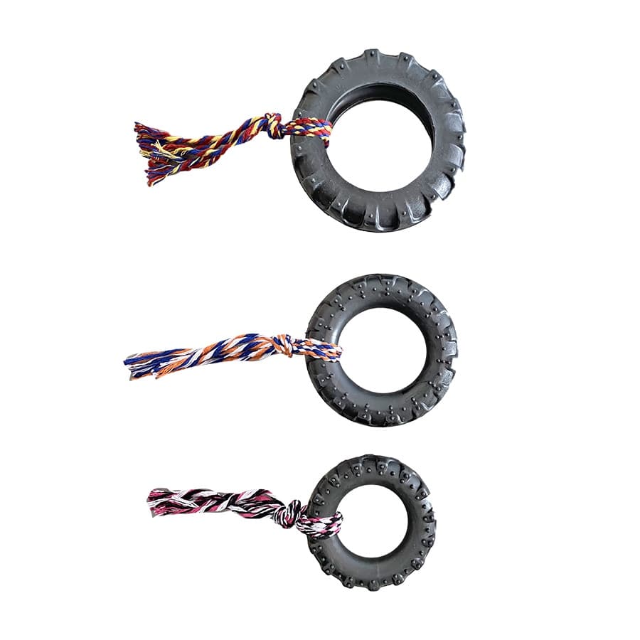 Brinquedo Pneu Grande Bone para Cachorro Pet Sortido 145Mm