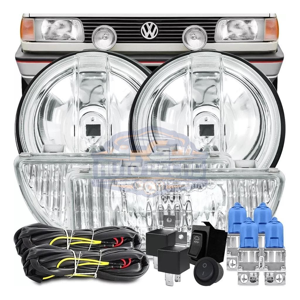 Kit Farol Milha Gol Parati Saveiro Voyage Quadrado Auxiliar Completo