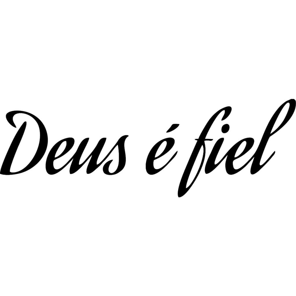 Adesivo Deus é Fiel Kit 2 Unidades Carro Moto Notebook