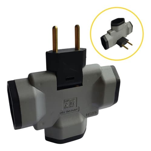 Benjamin T Adaptador Articulado Plug Tomada Selo INMETRO 10A