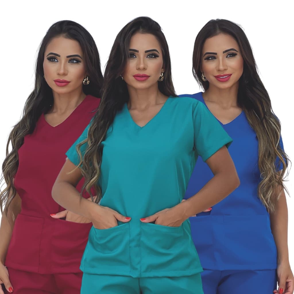 Blusa e Calça de Pijama Cirúrgico - Vestuário Profissional Confortável- Não Amassa
