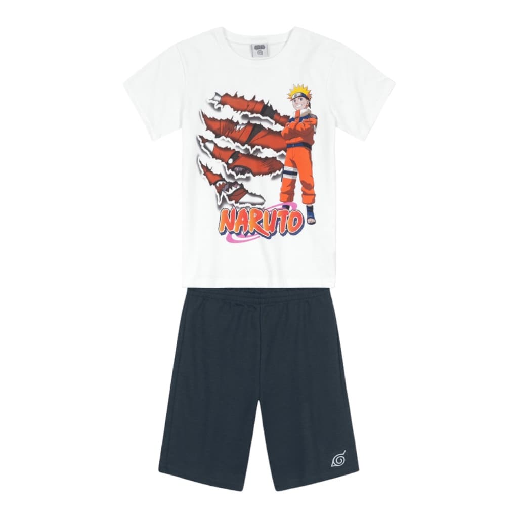 Conjunto Camiseta e Bermuda Naruto