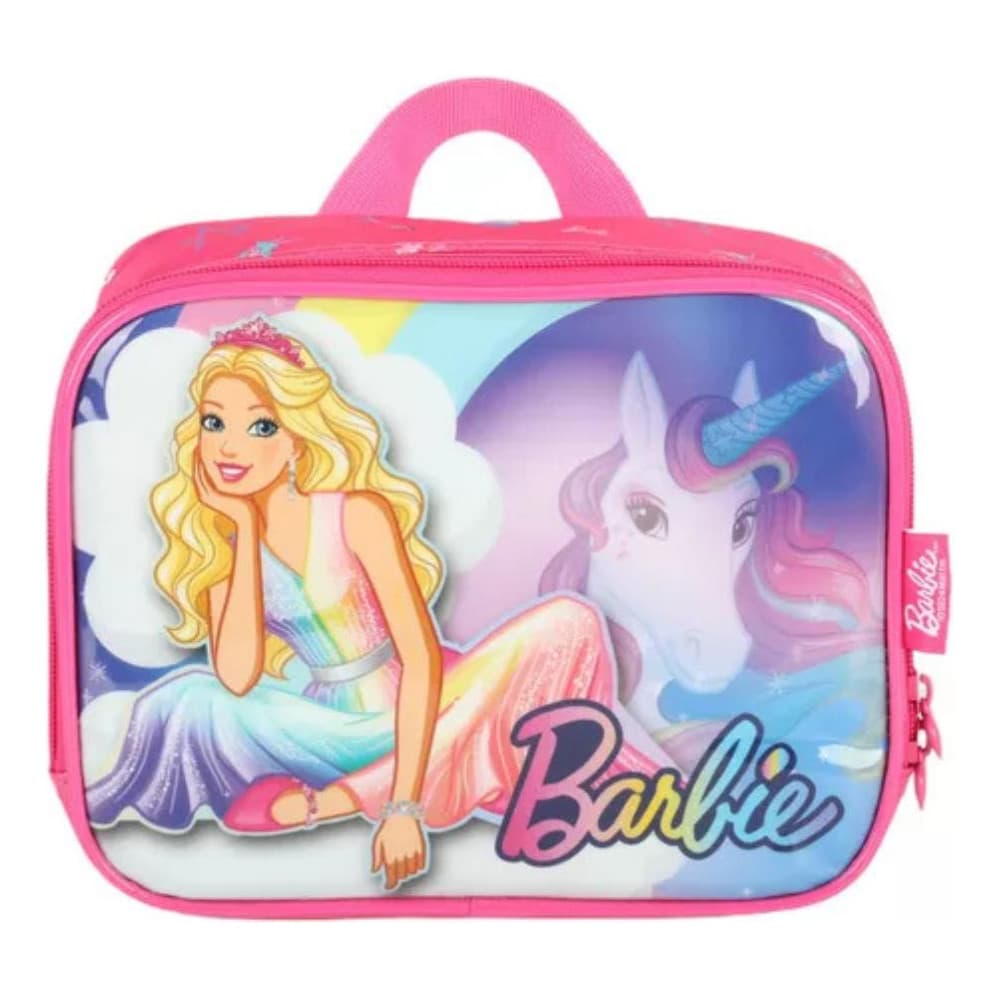 Lancheira Infantil Barbie Unicornio Pink Princesa Menina