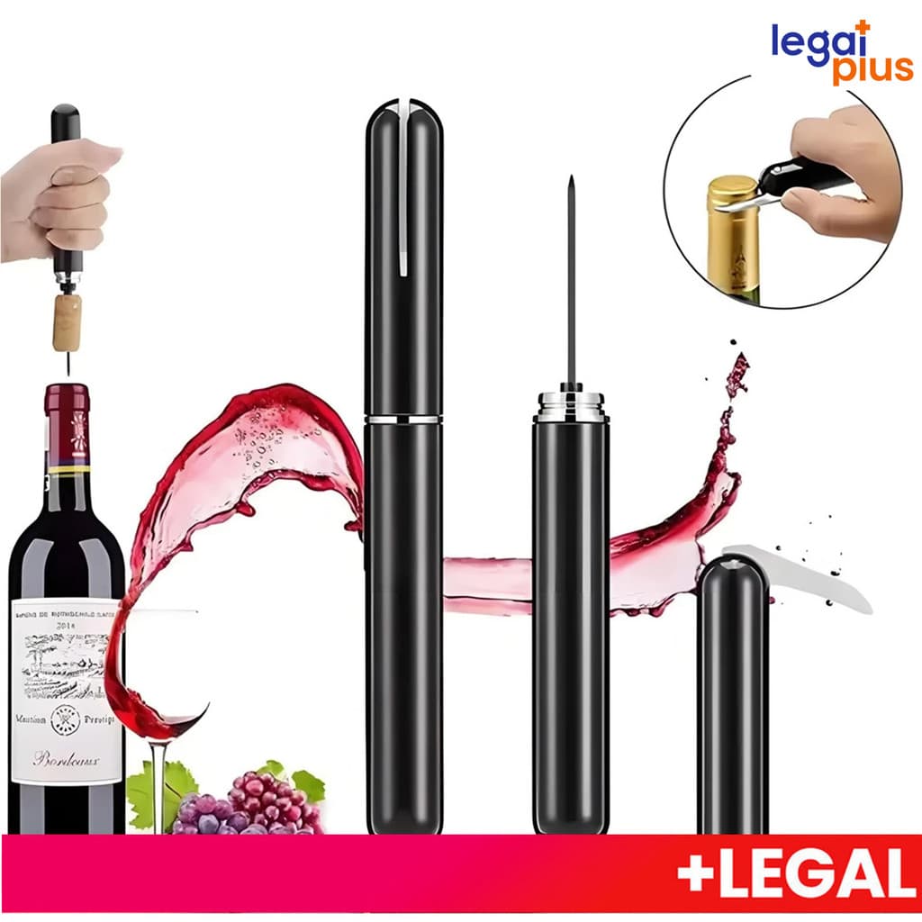 Bomba de Ar Multifuncional para Vinhos: Abridor, Cortador e Saca-Rolhas em Um