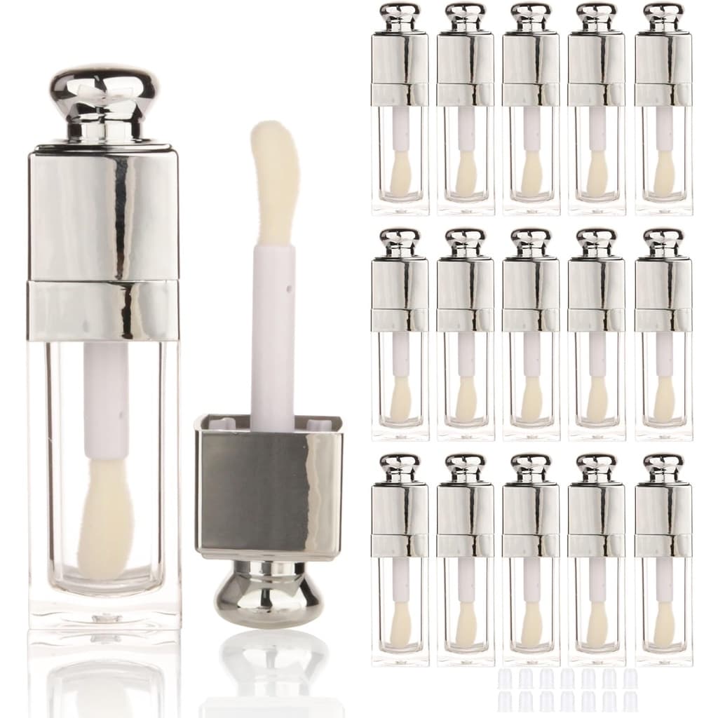 3/5/10 Pcs Tubos De Brilho Labial Vazios Recarregáveis Frascos De Bálsamo Para Os Lábios Recipientes Com Varinha