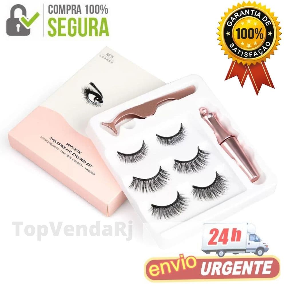 Kit cílios magnéticos postiços - maquiagem para olhos - cílios postiços