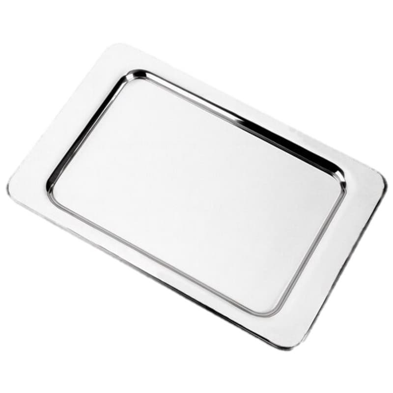 Bandeja Retangular em Aço Inox 29x43cm Artinox Café da Manhã Hotel Pousada Servir e Decorativa