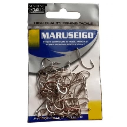 Kit 10 Anzol Pesca Marine Sports Maruseigo Nickel N-28
