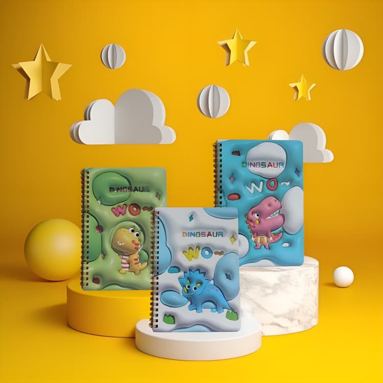 Caderno fofo dinou baby para crianças diversos modelos