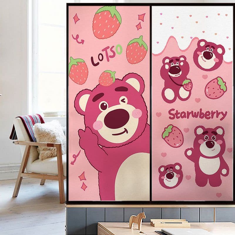 Película de vidro Adesivo de vidro para janela Strawberry Adesivo de vidro para janela Strawberry Adesivo de vidro Eletrostático Frosted Glue-Free Transparente Opaco Anti-Peeping Anti-Brilho Adesivo de filme axian168.my24.1.7