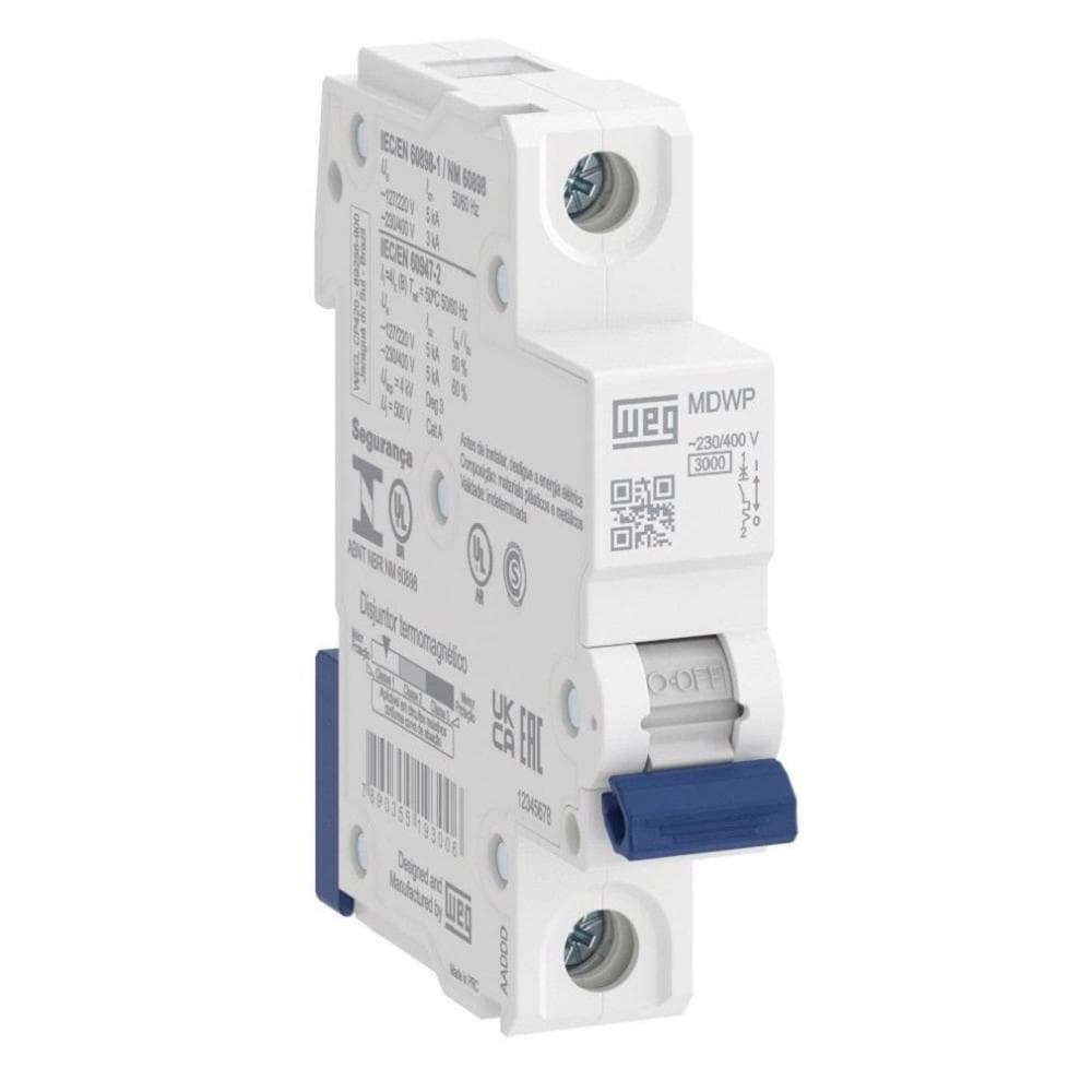 Disjuntor Din Unipolar 1P 10a Weg - 15220827