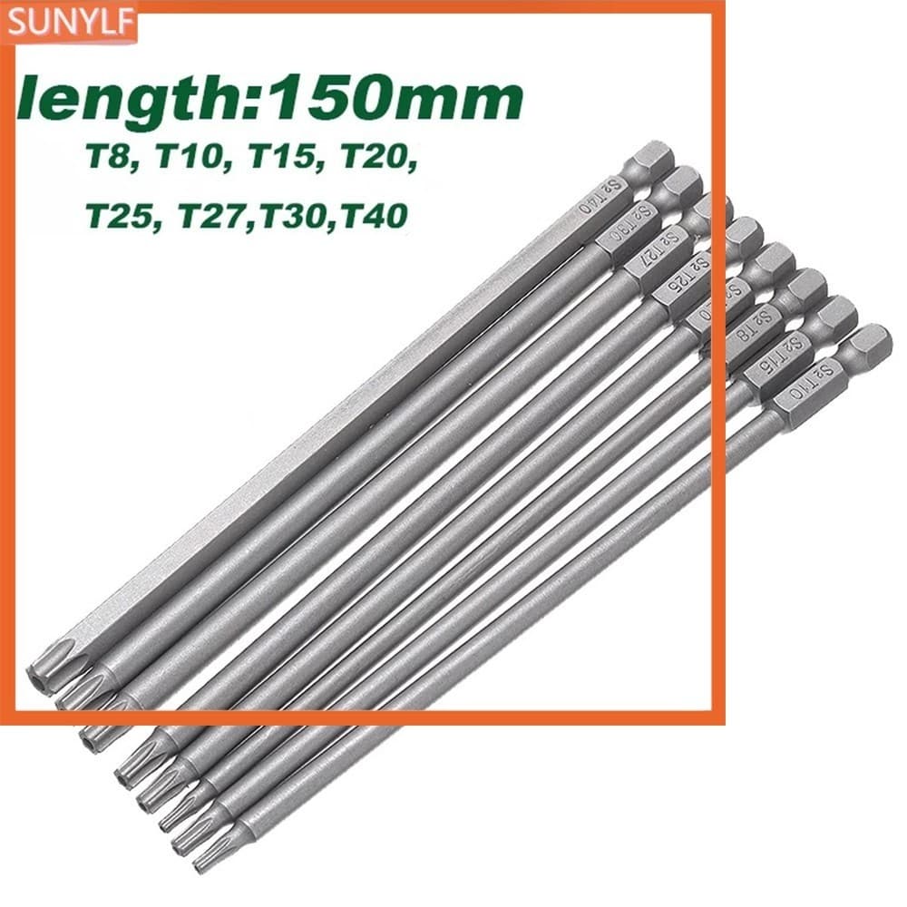 AZP 1PC Chave De Fenda Torx Bit 150mm De Comprimento T8 , T10 , T15 , T20 , T25 , T27 , T30 , T40