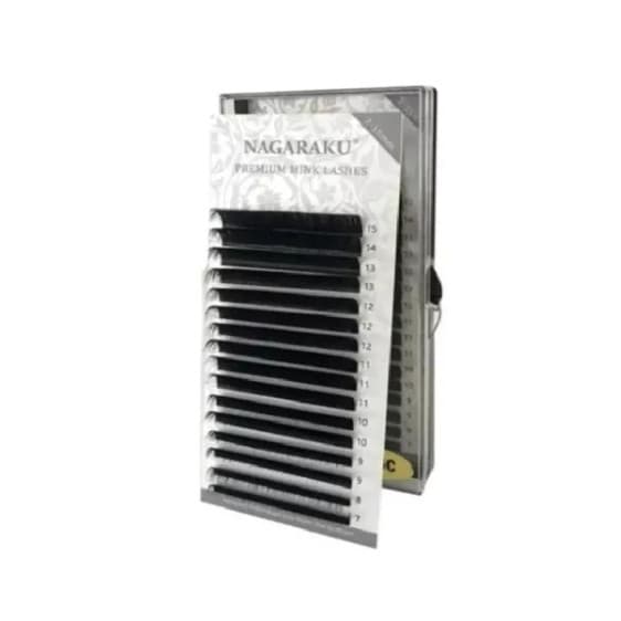 Caixa de Cílios Mix (7 A 15mm) Nagaraku Premium Eyelash 0.15C e D