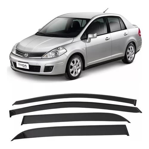 Calha de Chuva Defletor Nissan Tiida Sedan Todos 4 Portas Ecoflex