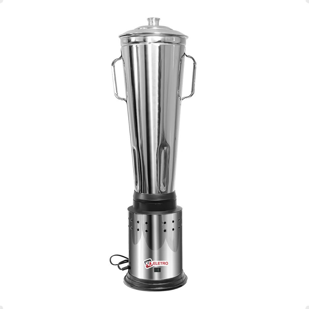 Liquidificador Industrial  Baixa Rotação - 10 Litros Prata  Jarra de Aço Inoxidável Bivolt