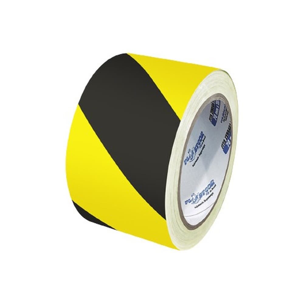 Kit 5un Fita Zebrada Amarela E Preta - 100m - Plastcor