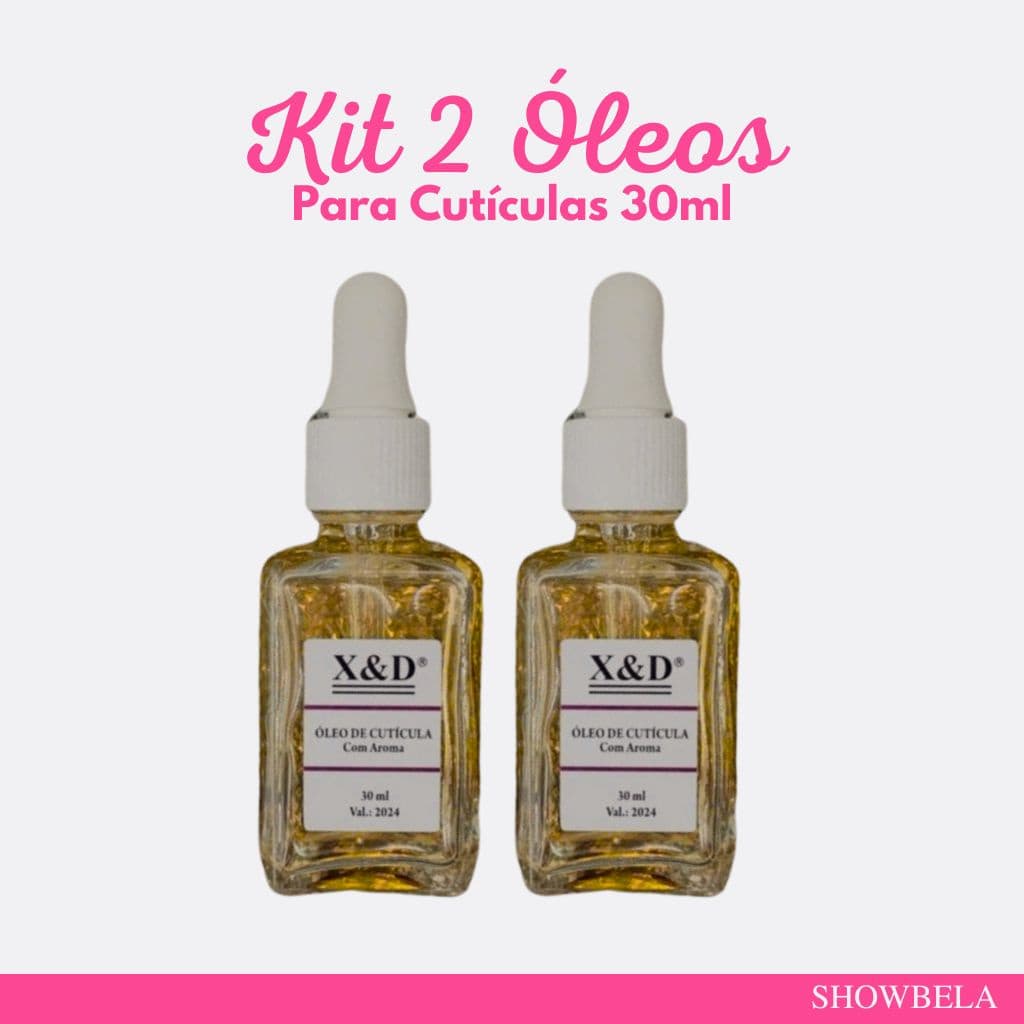 Kit 2 Óleos de Cutículas 30ml, Para Hidratar e Revitalizar As Unhas Manicure