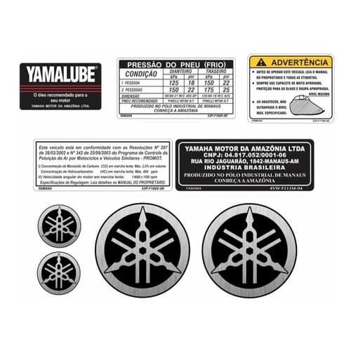 Adesivo Kit Emblema Etiqueta Logo Yamaha Tenere