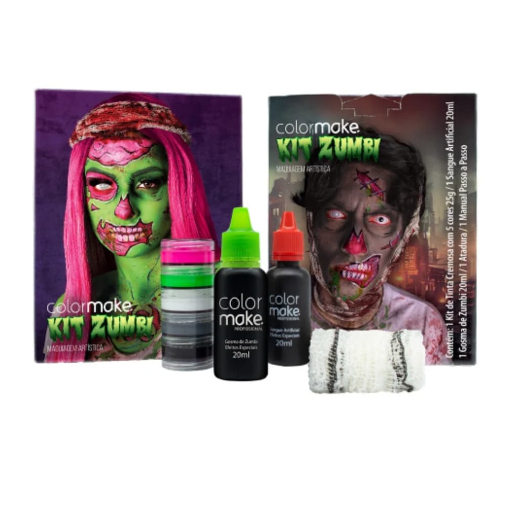 Kit Maquiagem Zumbi Efeitos Especiais Artística Colormake