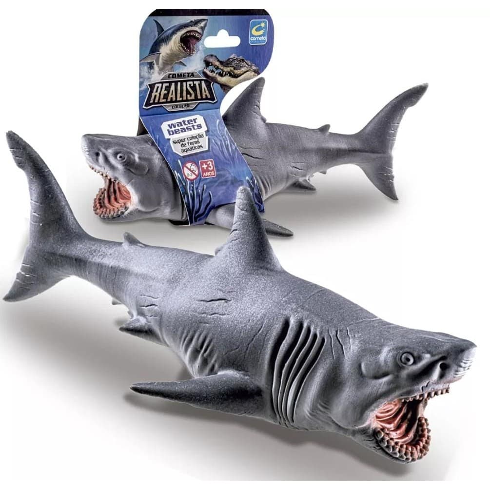 Brinquedo Tubarão Em Vinil Macio Super Realista - Envio Imediato -