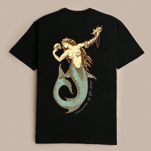 Camiseta Sereia Mar Pirata Streetwear Skate Blusa Camisa Unissex