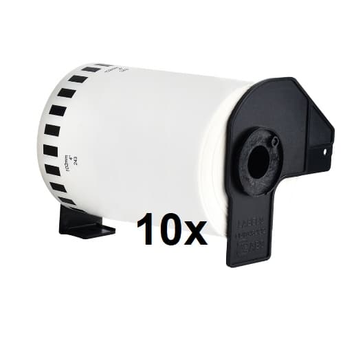 Kit 10 Etiqueta Papel Termico Compativel DK22243 Branca102mm