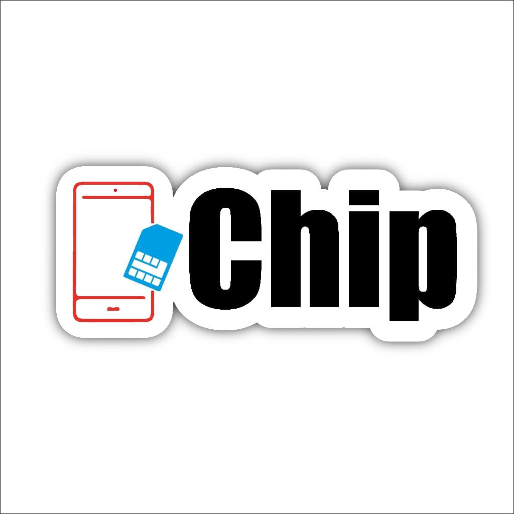 Placa Quadro Chip Branco - Decoração Assistência Celular