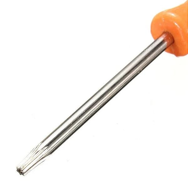 Chave Torx T10 Laranja Com Furo para Abrir Consoles