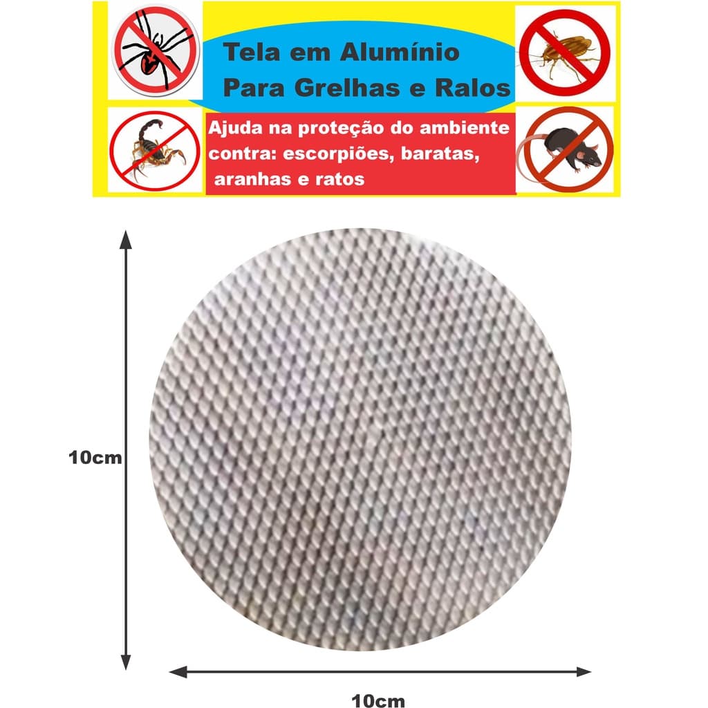 Tela Para Ralo Redonda 10x10 Cm Anti-inseto Ralo Abre/fecha3