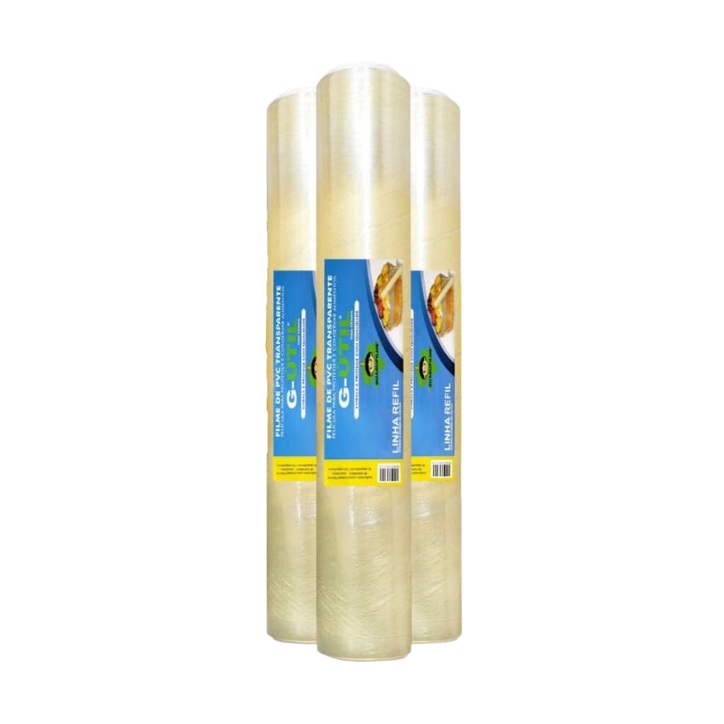 Bobina Filme De Pvc Resinite Resistente Embaladora Alimentos Seladora 45x100mts Com 20 Rolos
