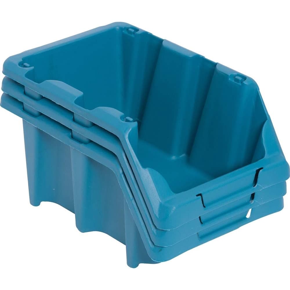 Kit 5x Caixa Gaveteiro Plástica Empilhável Nr. 3 Azul PRESTO