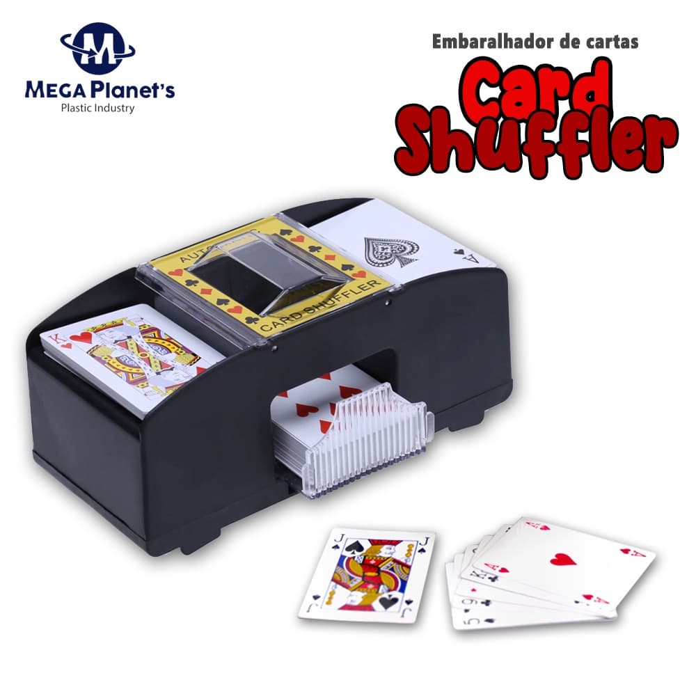 Embaralhador Automático Misturador Cartas Baralho Jogo Poker