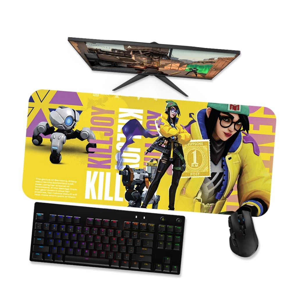 Mouse Pad Gamer Grande Valorant Killjoy 2 90x40 80x40 60x40 70x30 45x40