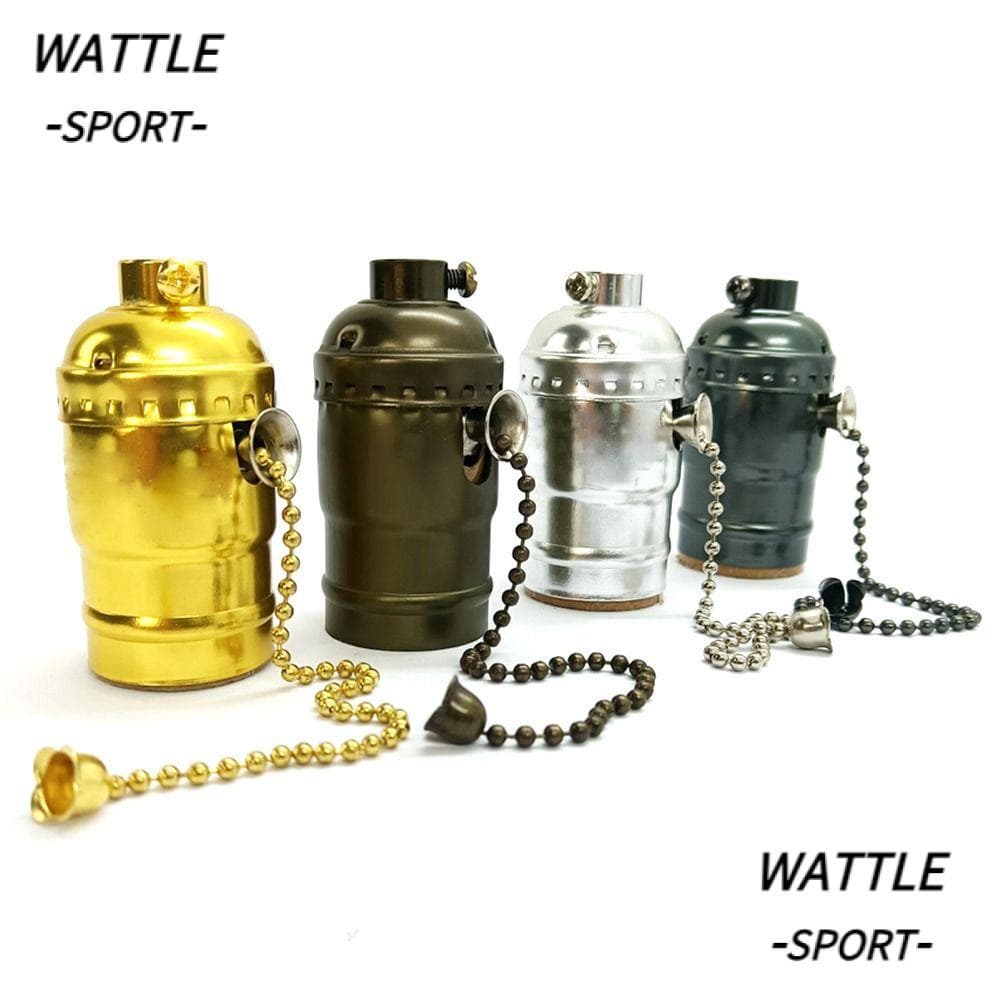 Suporte De Lâmpada WATTLE E27 , Soquete De Alumínio Preto Prateado Dourado , Bases Retro Vintage 4 A 250V E27