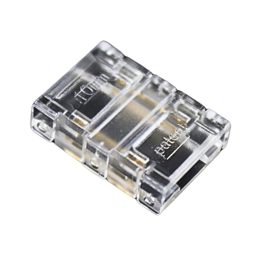 Kit 3 Emendas Reta Transparente p/ Fita LED 10mm 5050/240led