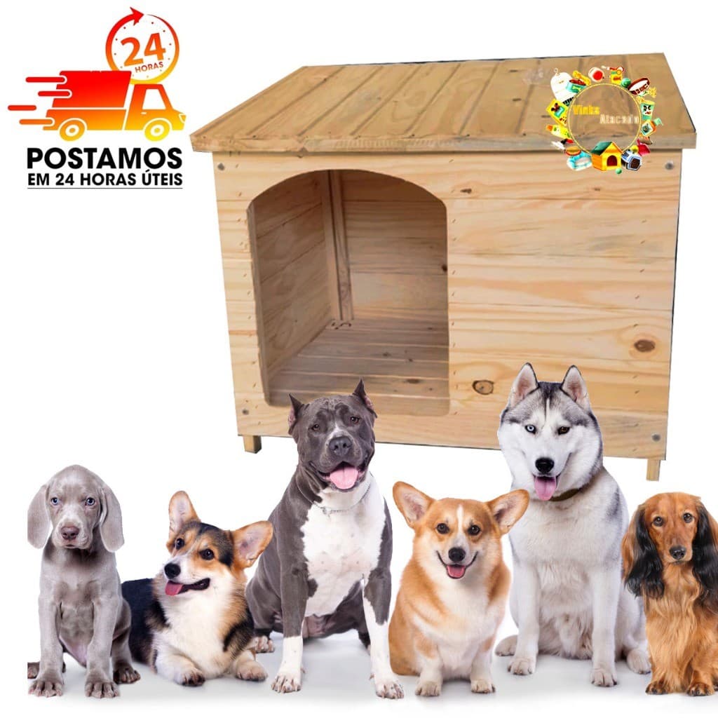 Casinha Edicula de Madeira Casa Para Cachorro Porte Grande Médio Cães Coelho Gatos Pet Estimação N1 N2 N3 N4 N5 N6 N7