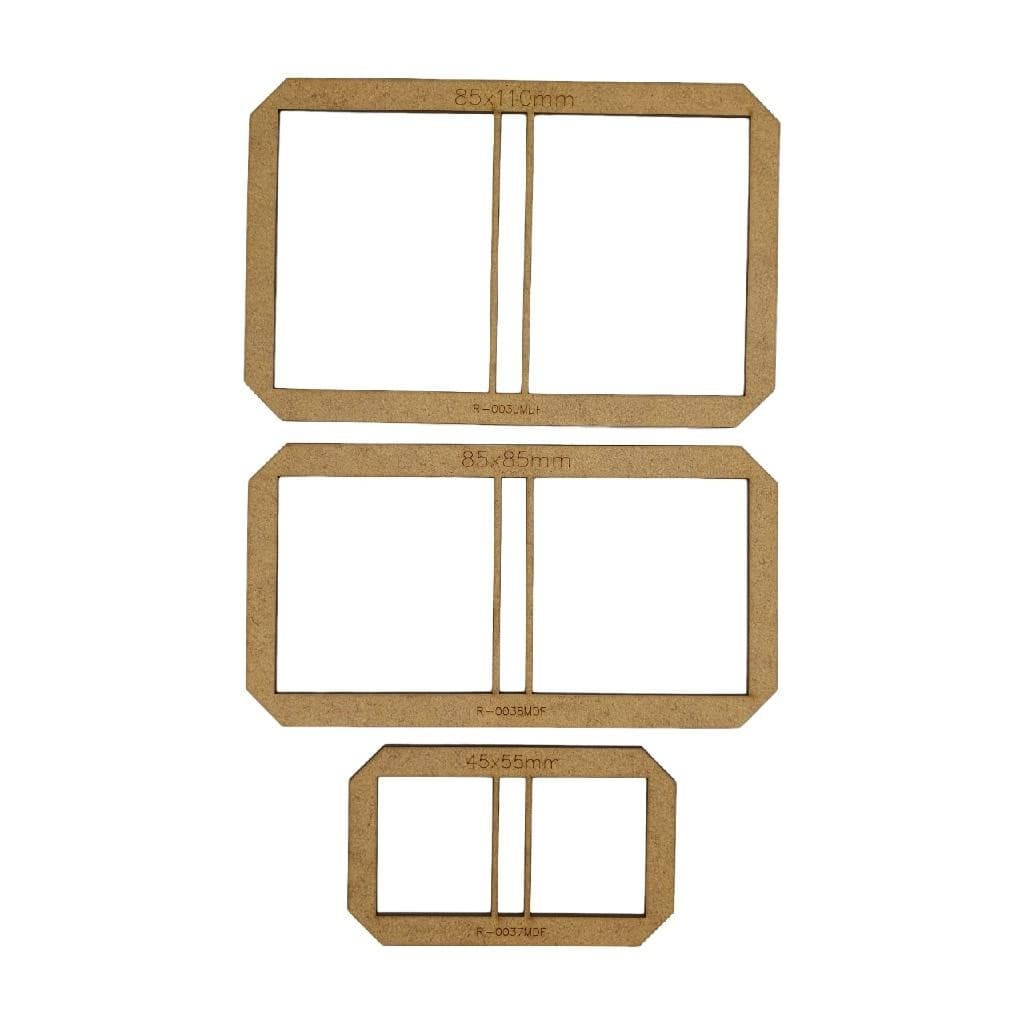 03 Gabaritos Post It Moldura Dupla Encadernaçao Cartonagem